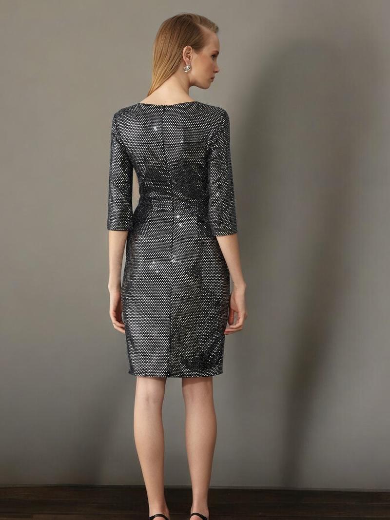 VESTIDO LENTEJUELAS PLANA