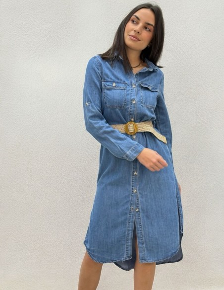 VESTIDO DENIM CINTURON