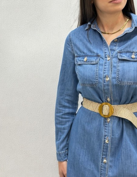 VESTIDO DENIM CINTURON