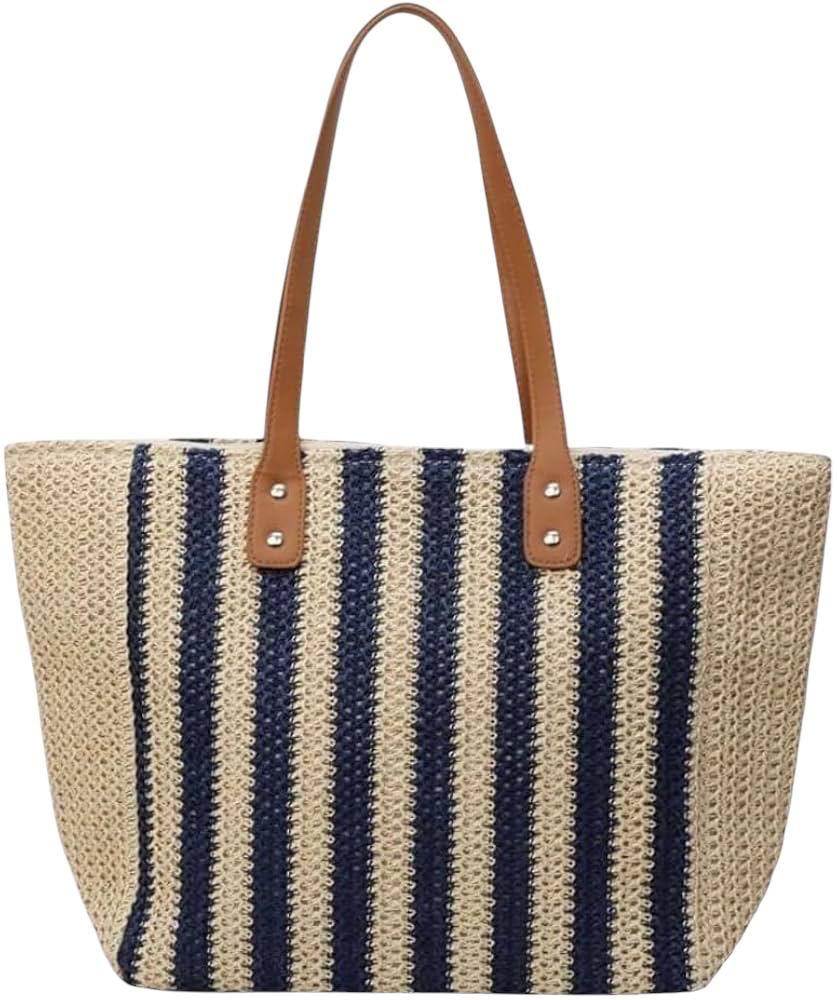 BOLSO ESPARTO RAYAS 