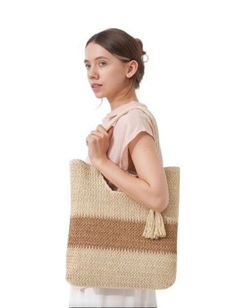 BOLSO ESPARTO BICOLOR  2