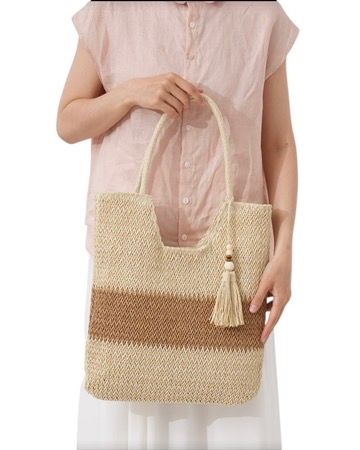 BOLSO ESPARTO BICOLOR 