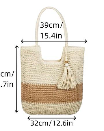 BOLSO ESPARTO BICOLOR 