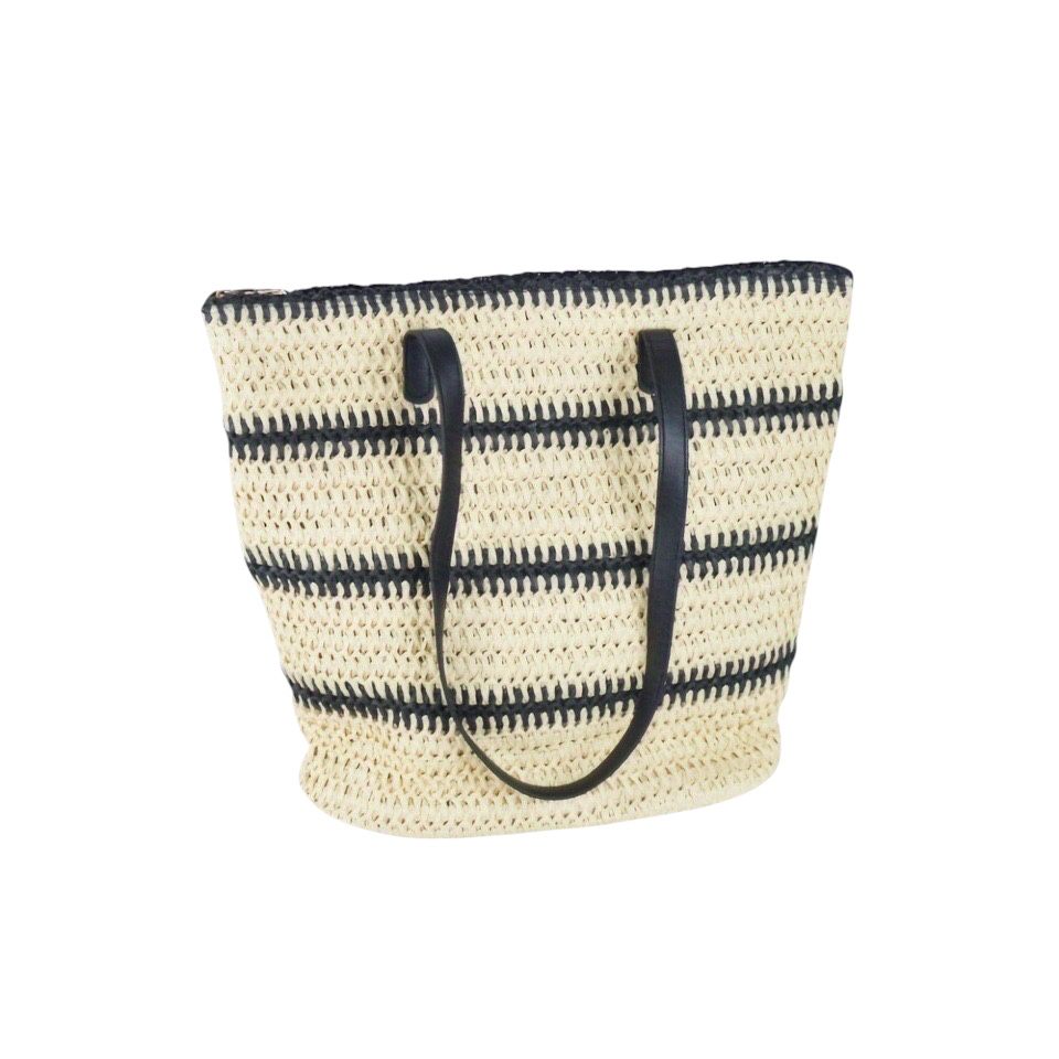 BOLSO ESPARTO RAYAS HORIZONTAL 
