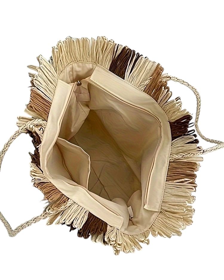 BOLSO ESPARTO RAYAS DE COLORES 