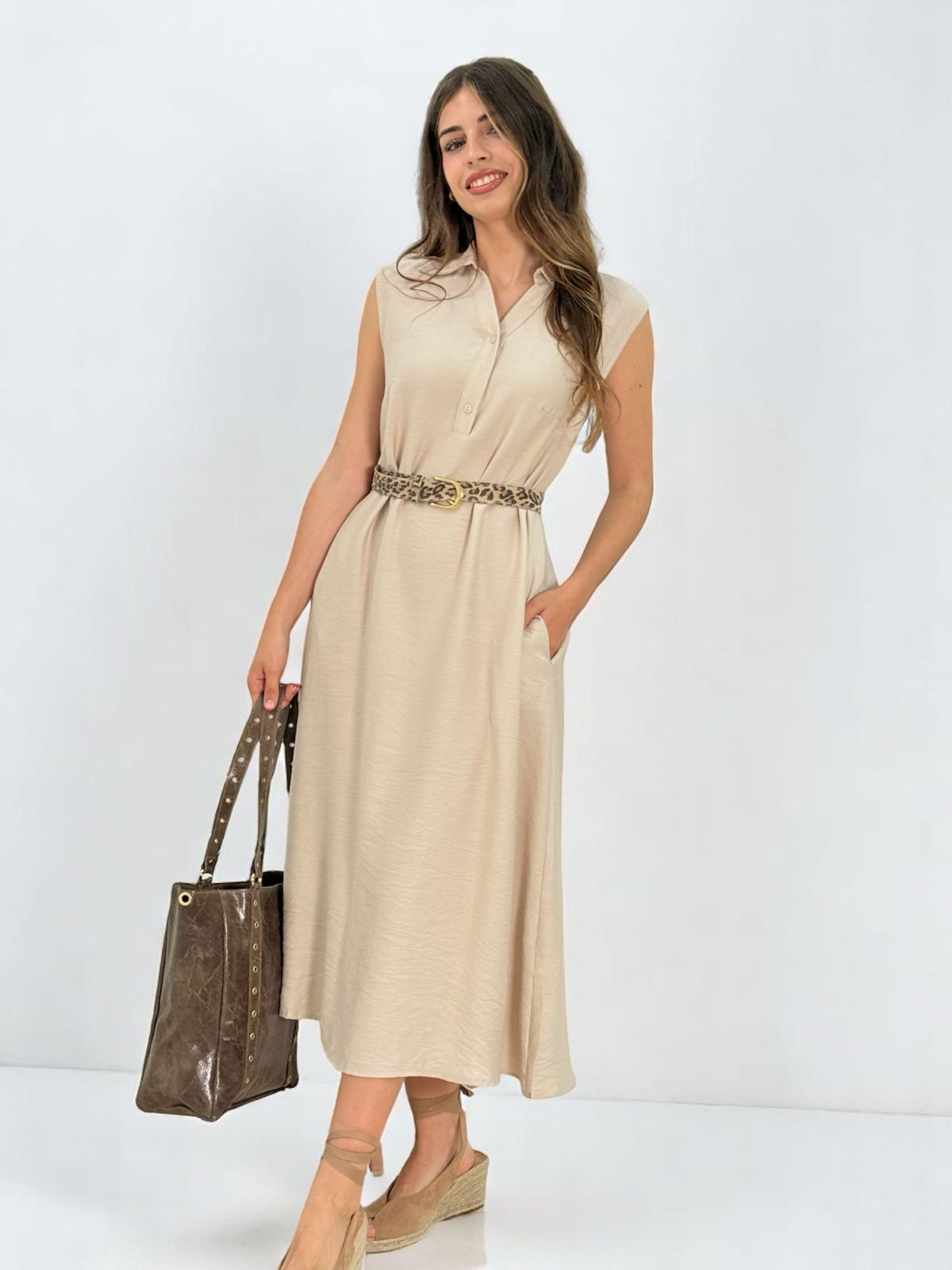 VESTIDO CAMISERO TIRANTE