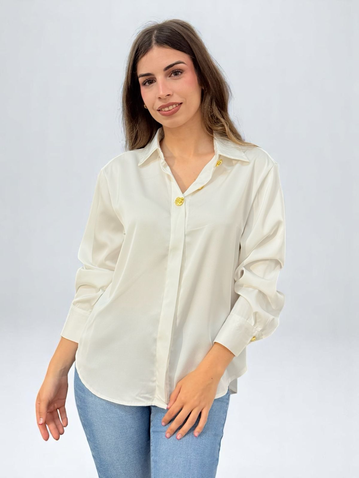 CAMISA BOTONES DORADOS