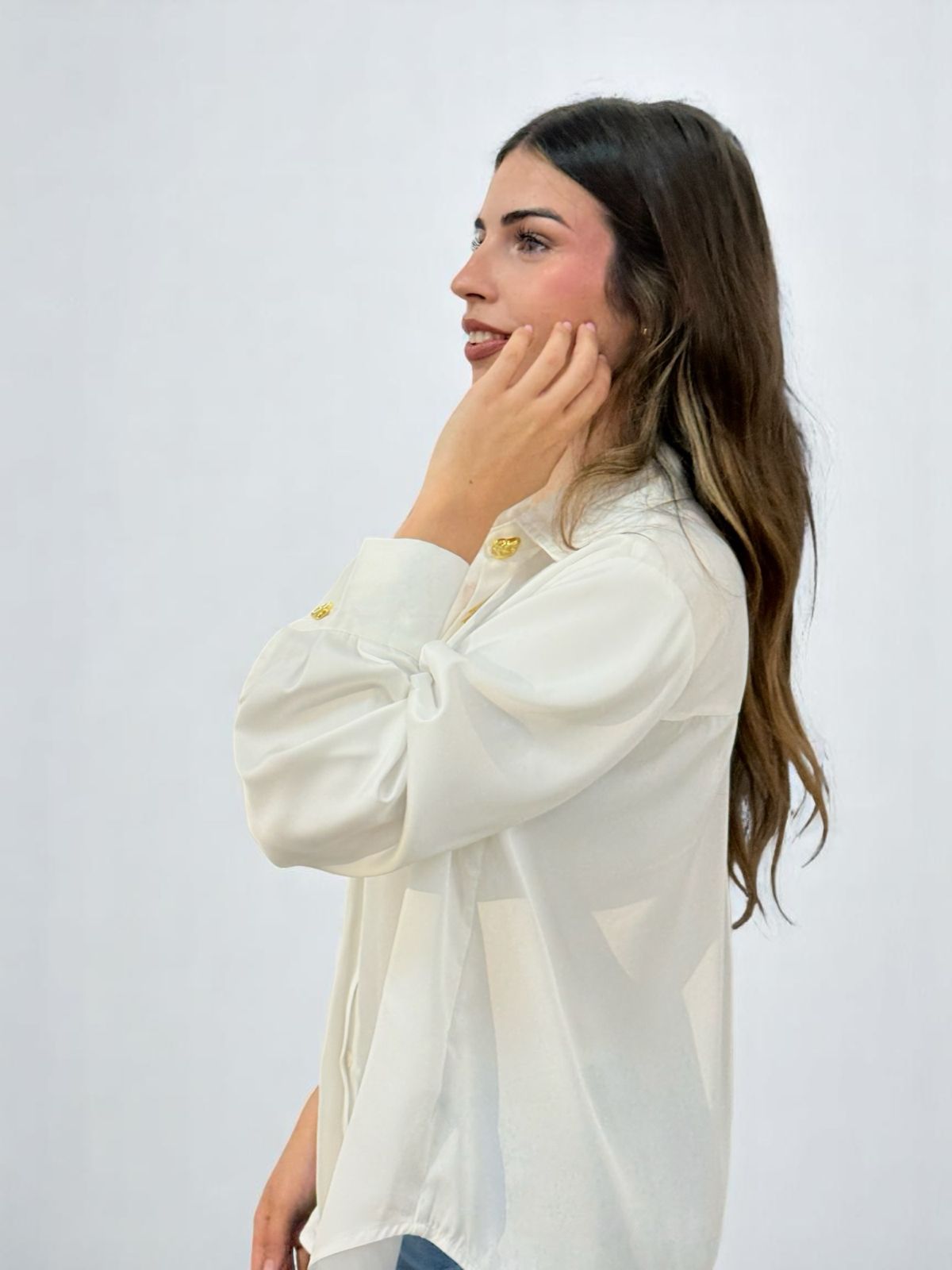 CAMISA BOTONES DORADOS