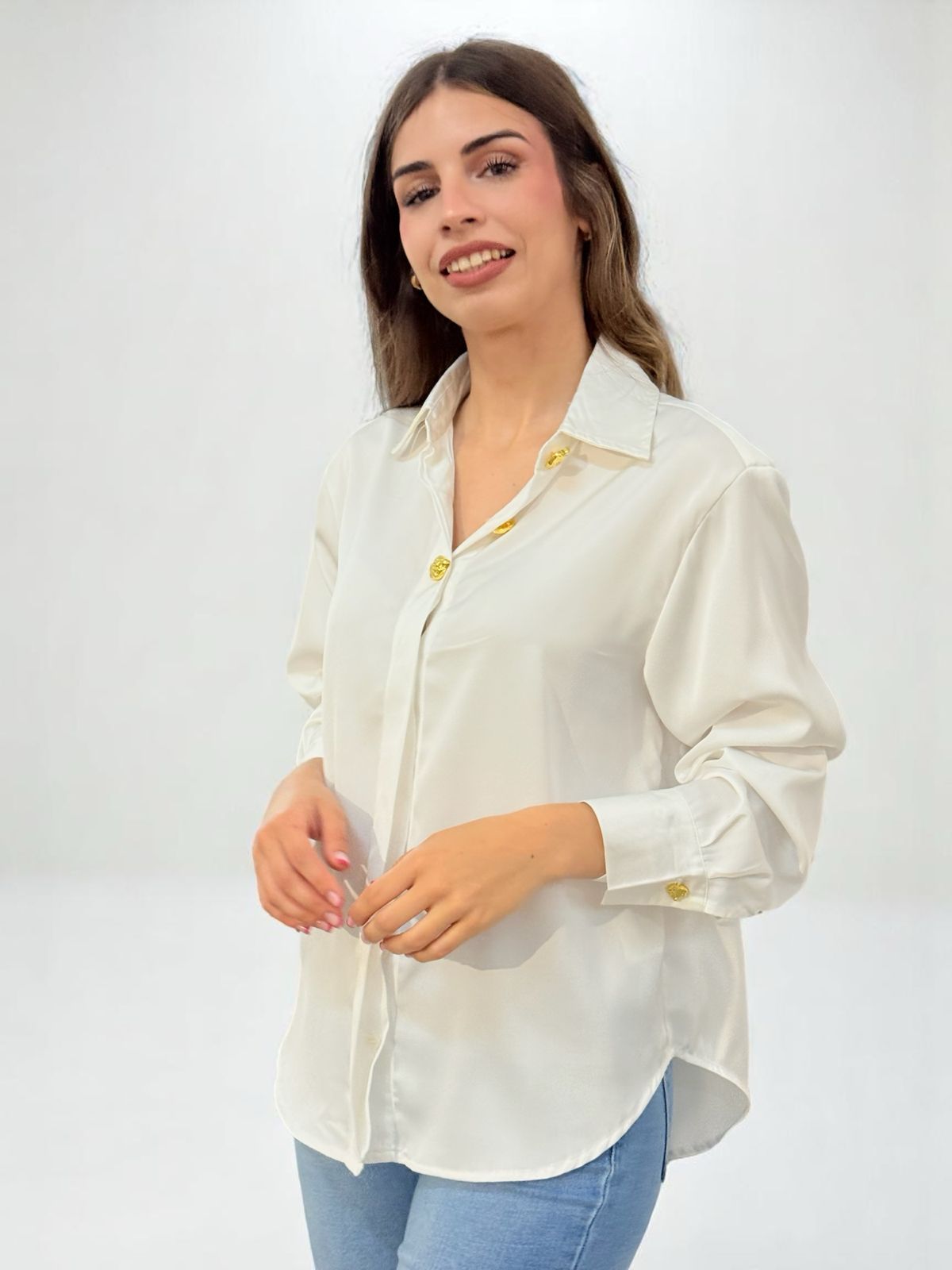CAMISA BOTONES DORADOS