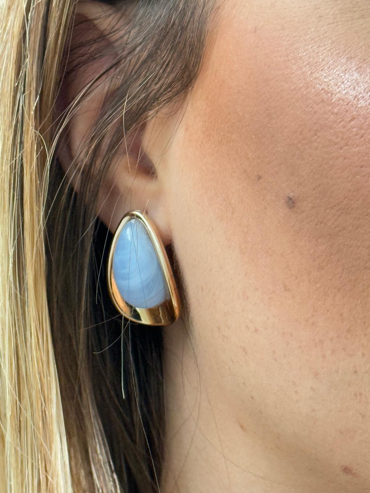 PENDIENTES ACERO PIEDRA