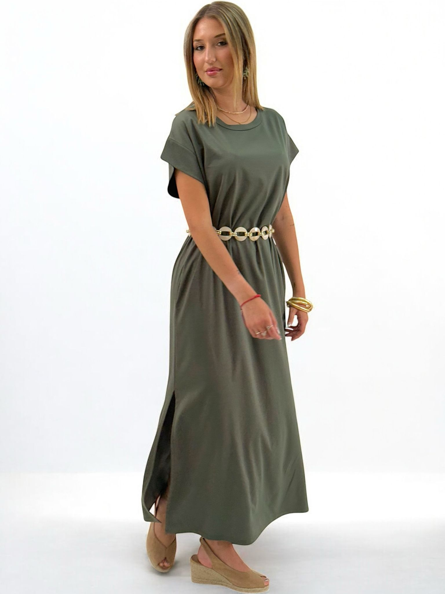 Vestido Punto Midi lateral