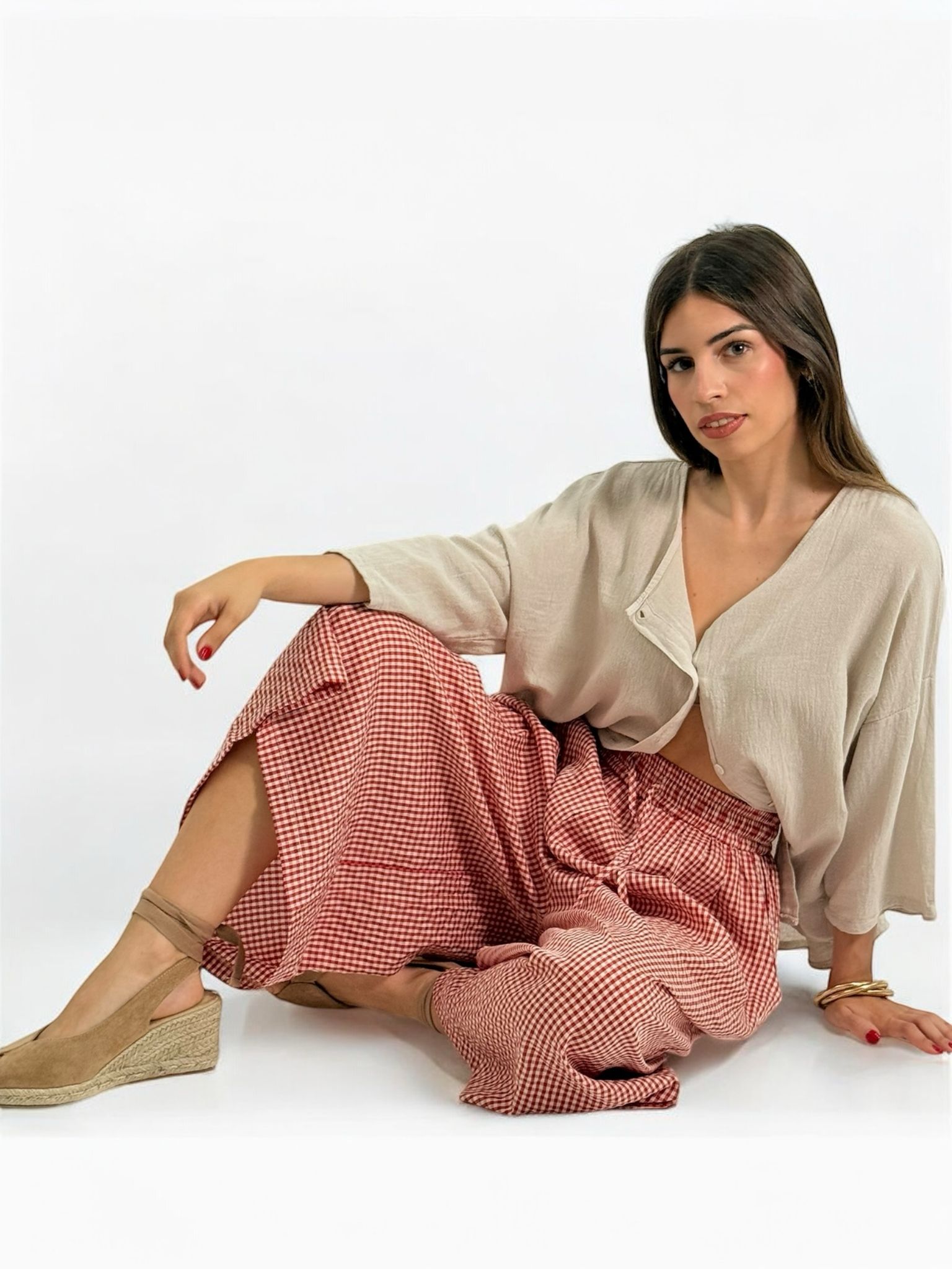 PANTALON VICHY ANCHO