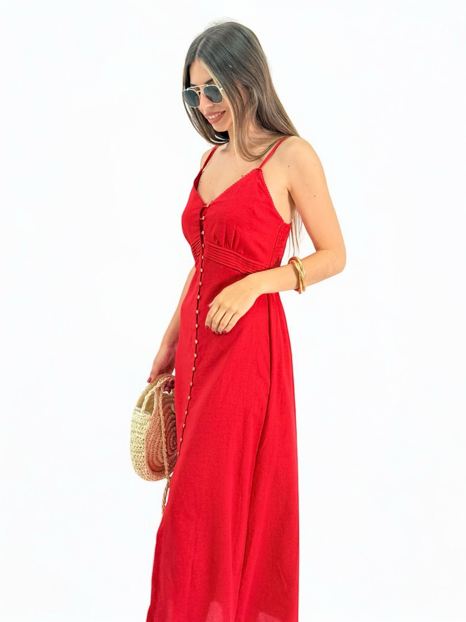 VESTIDO LINO BOTONES