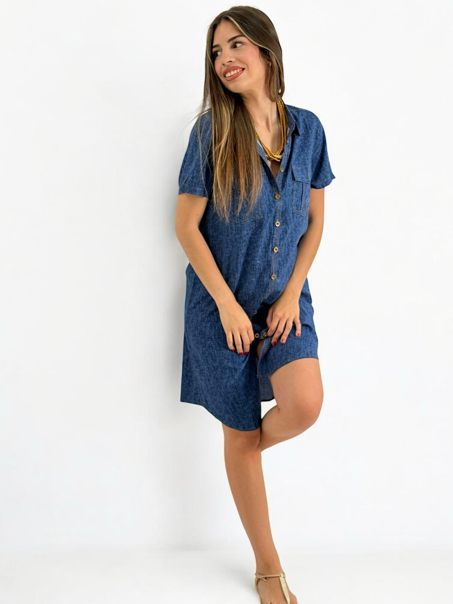 VESTIDO DENIM FLUIDO