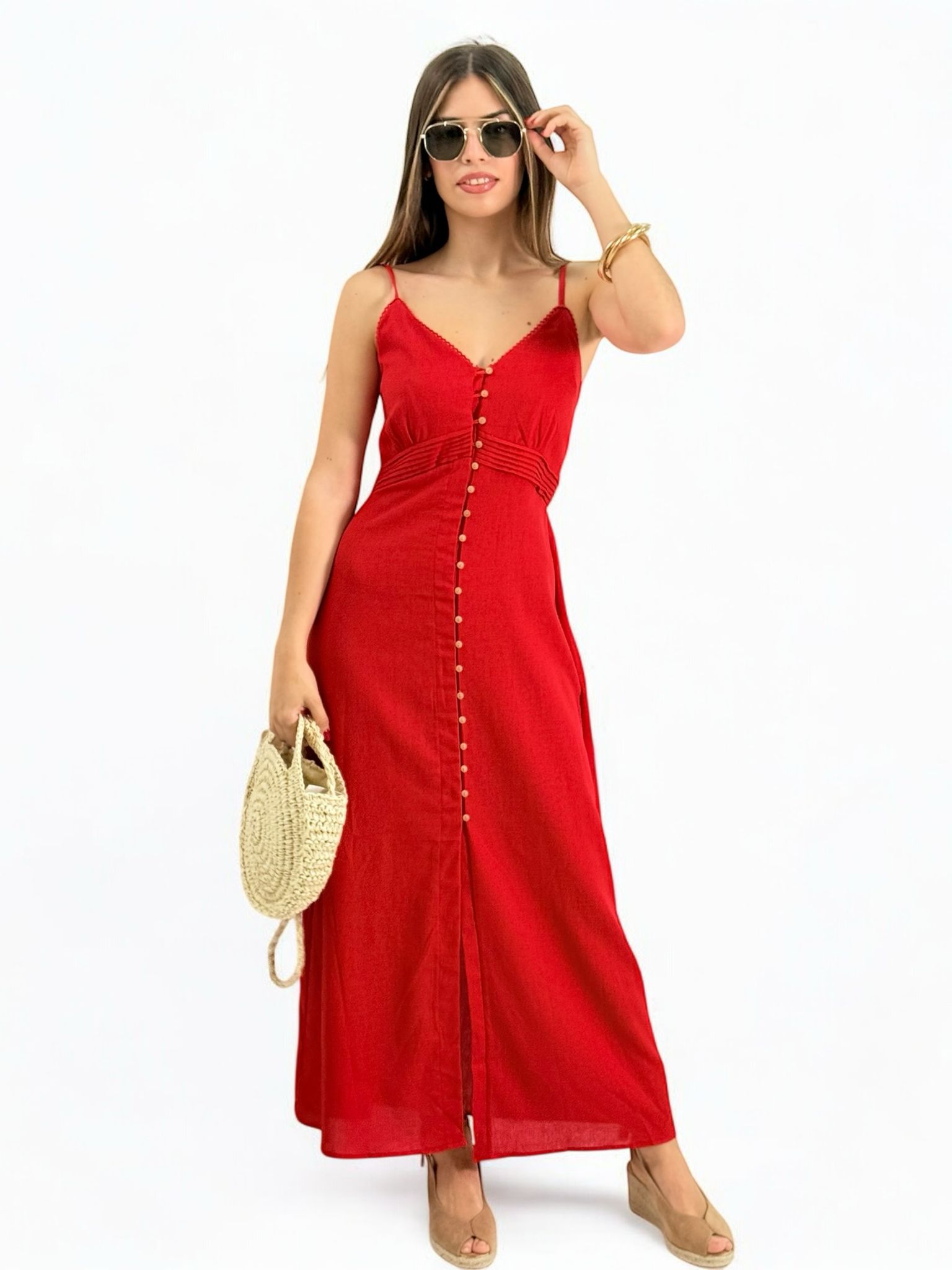 Vestido lino negro