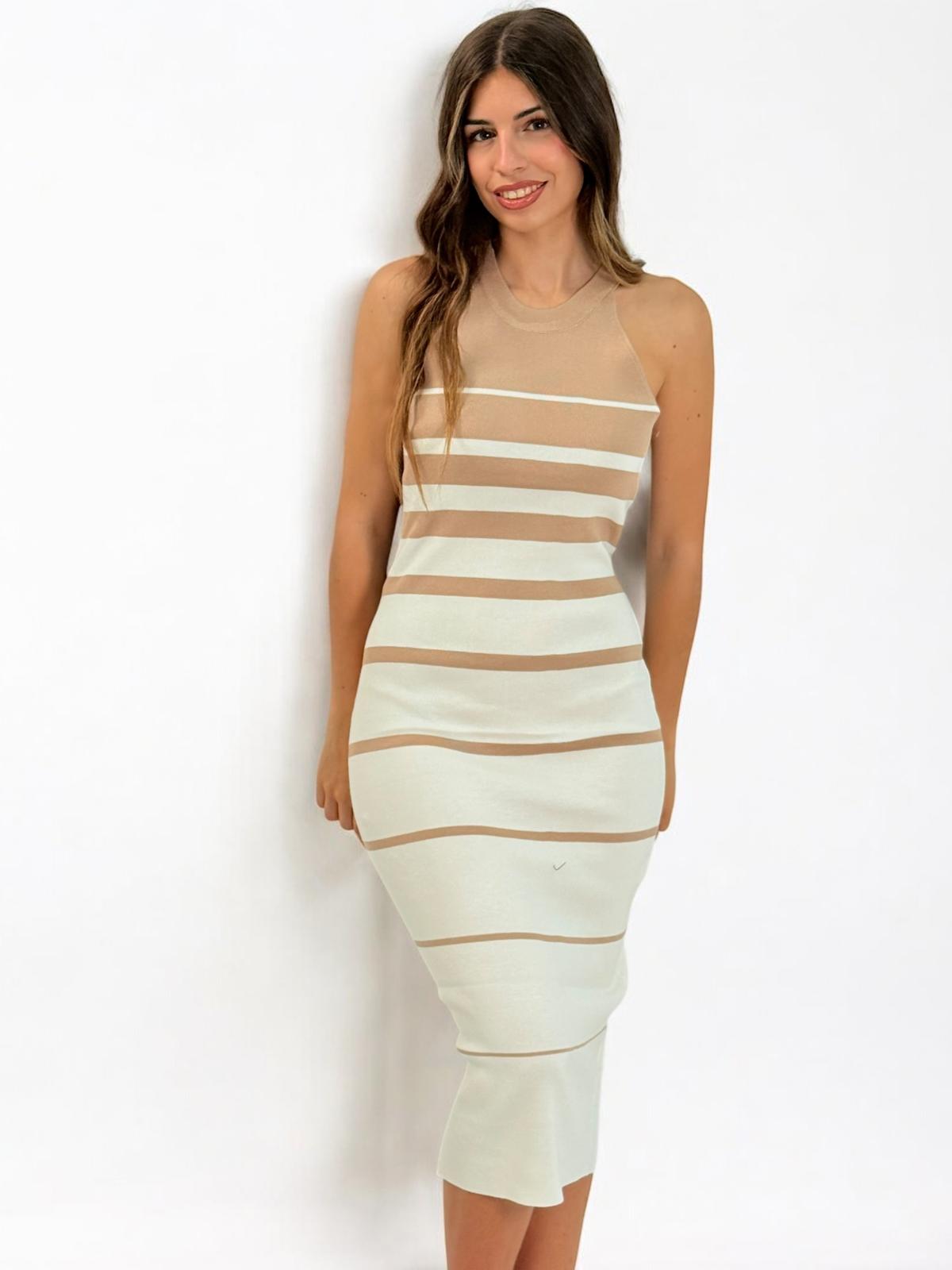 VESTIDO HALTER RAYAS