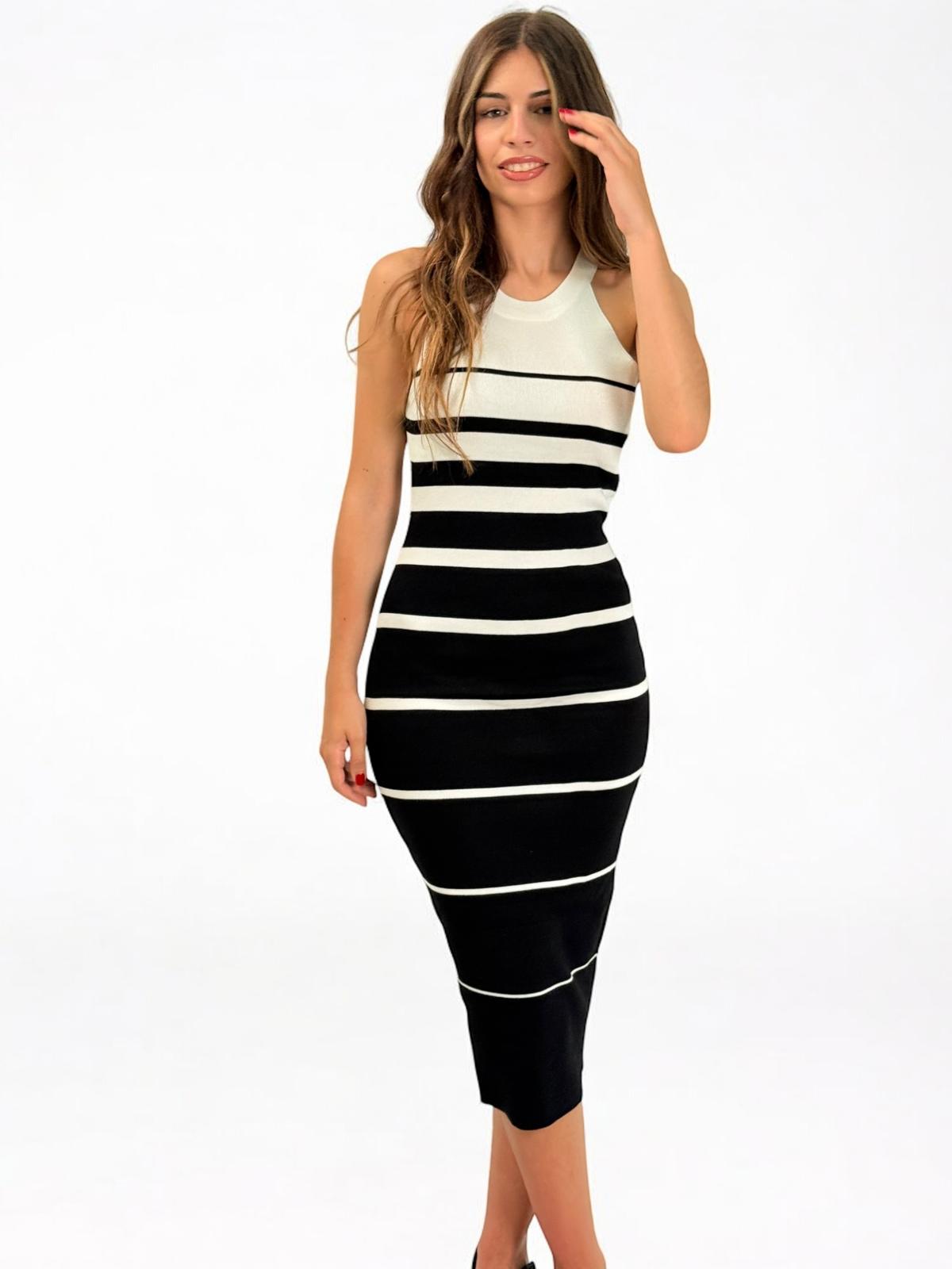 VESTIDO HALTER RAYAS