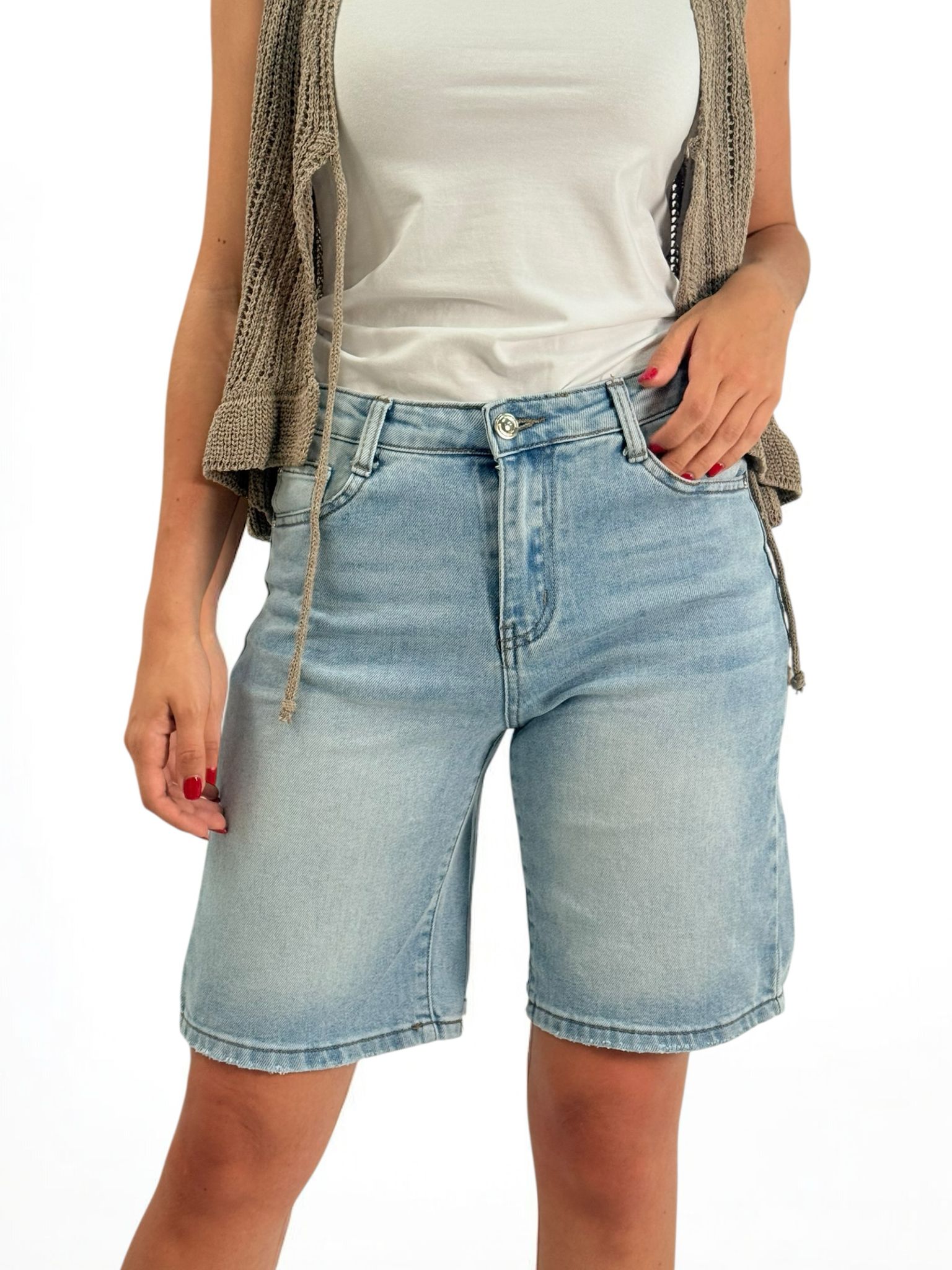 Pantalón Denim Pirata Lateral