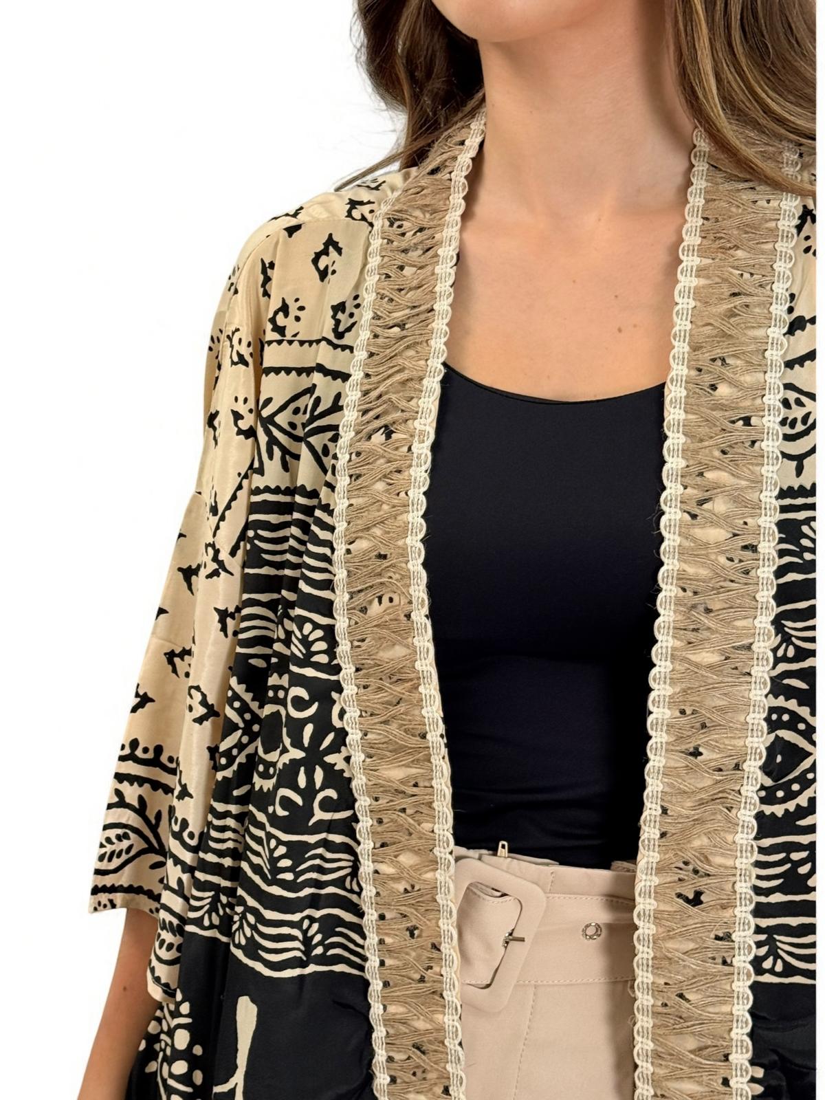 Cardigan Seda Espalda