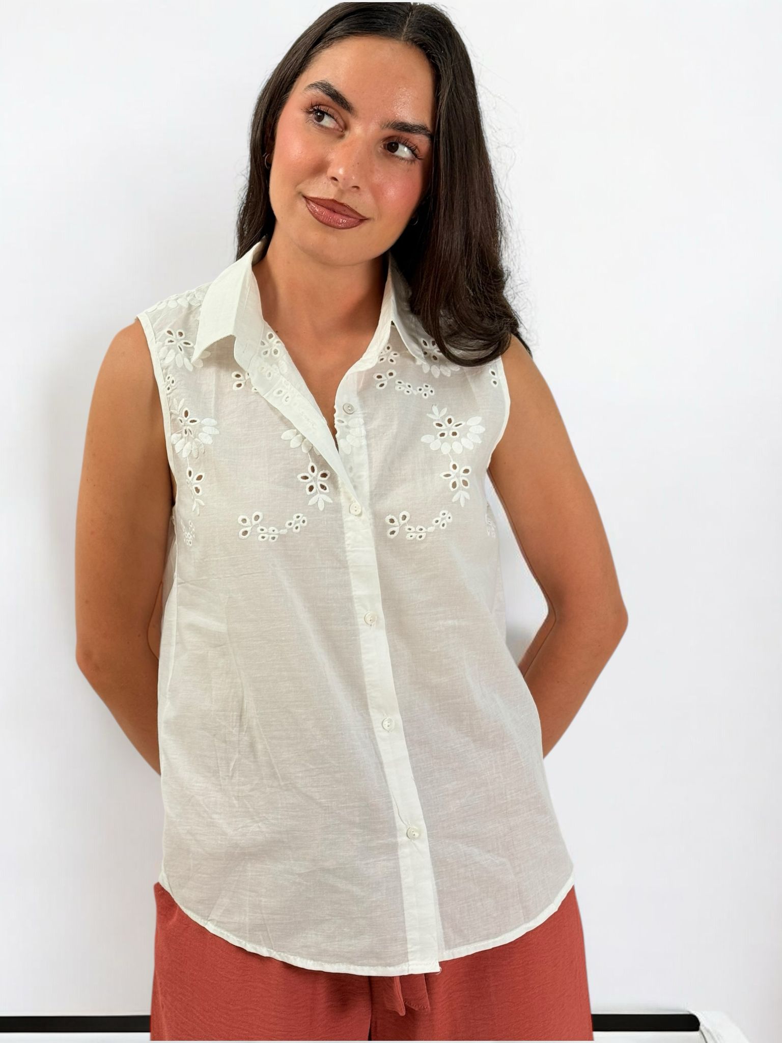 CAMISA PERFORADA MANGA