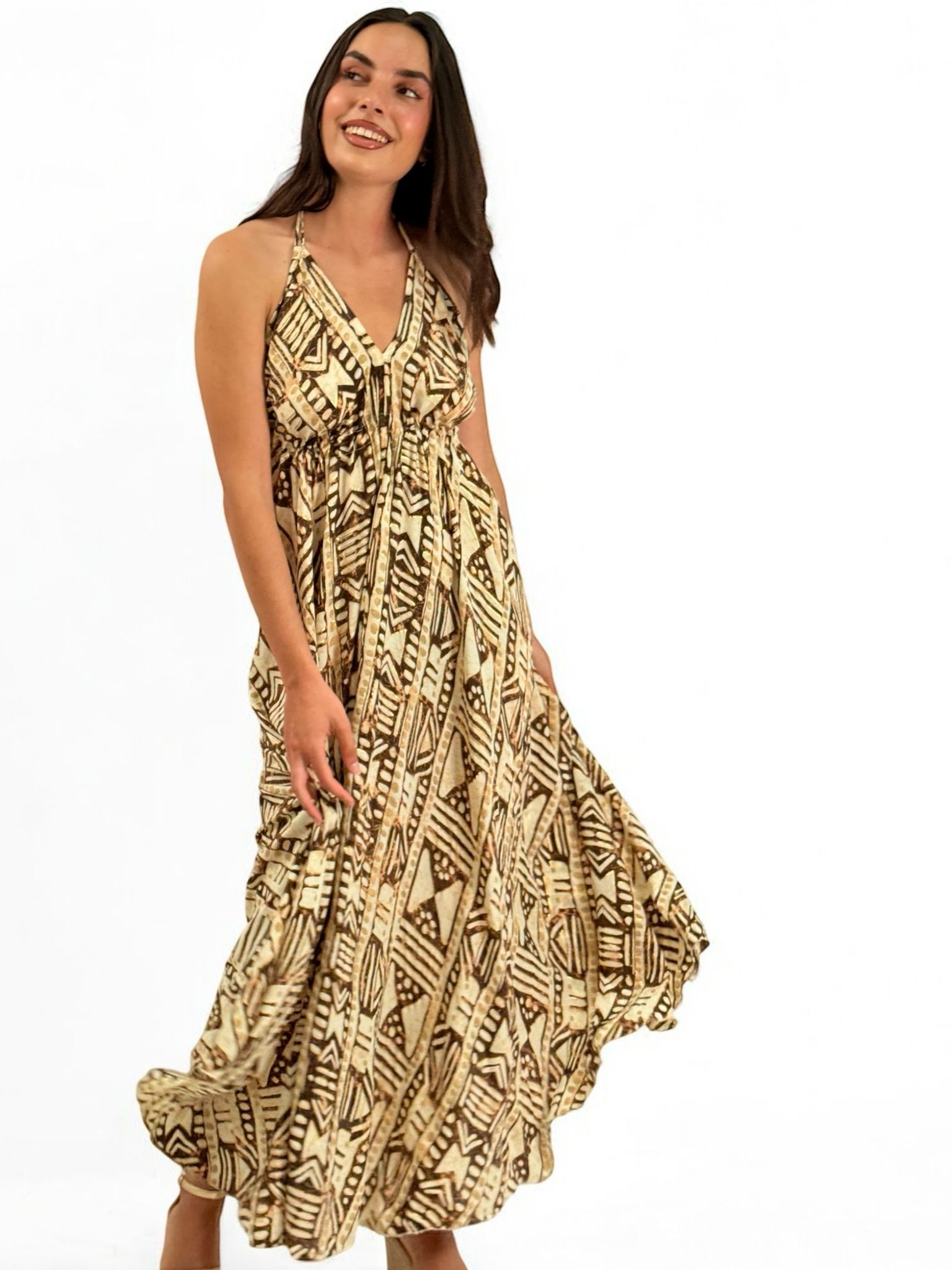 VESTIDO SEDA ETNICO