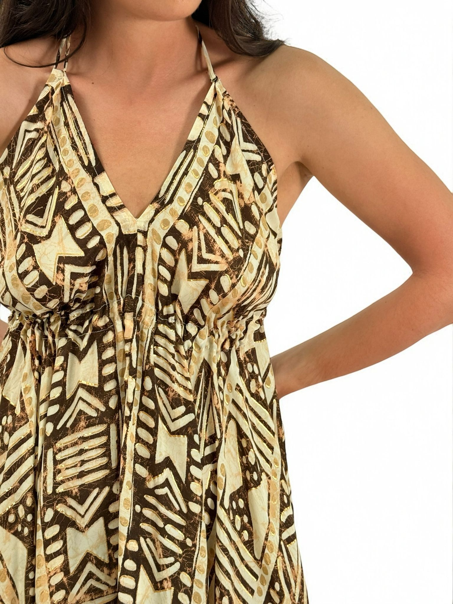 VESTIDO SEDA ETNICO