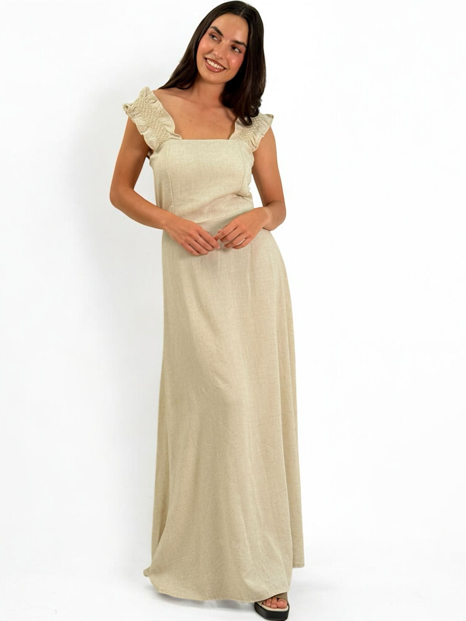 VESTIDO LINO DETALLES