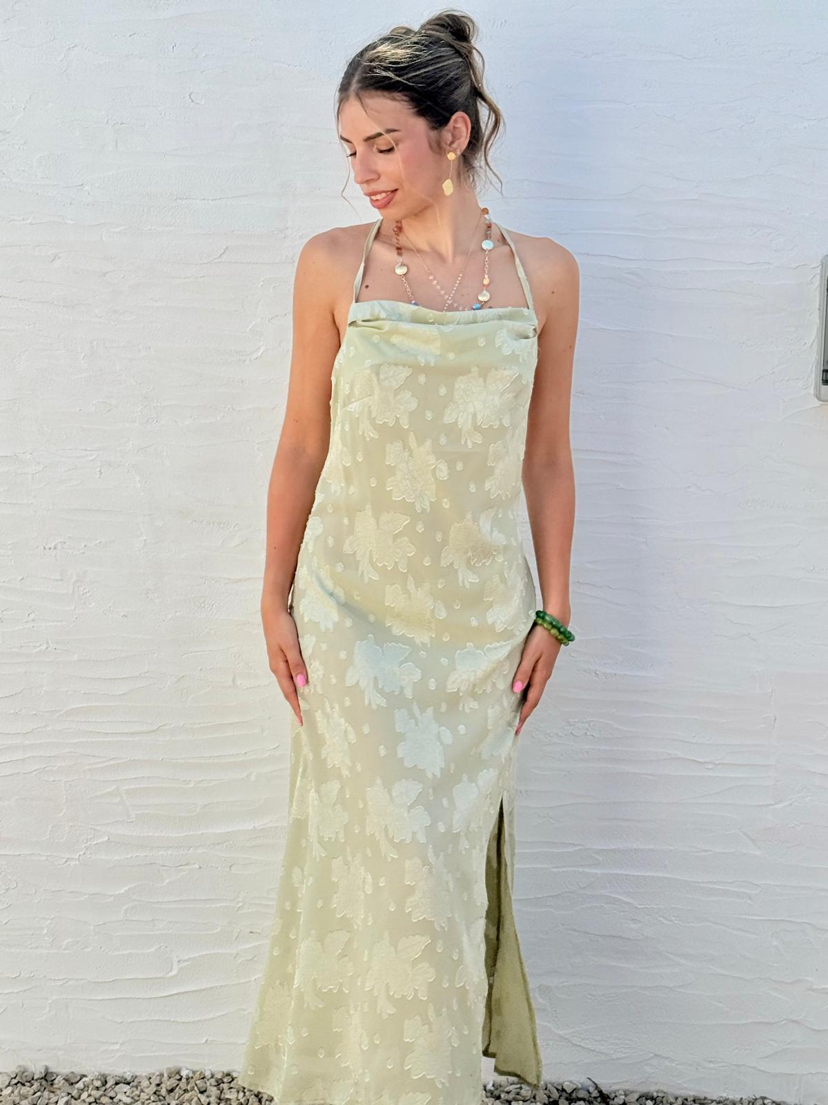 VESTIDO VERDE AGUA