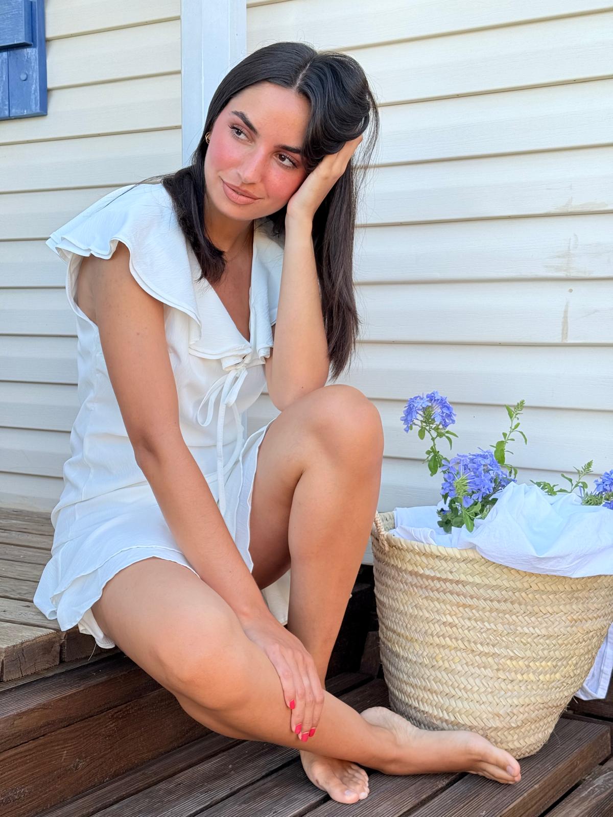 VESTIDO BLANCO SOLAPA