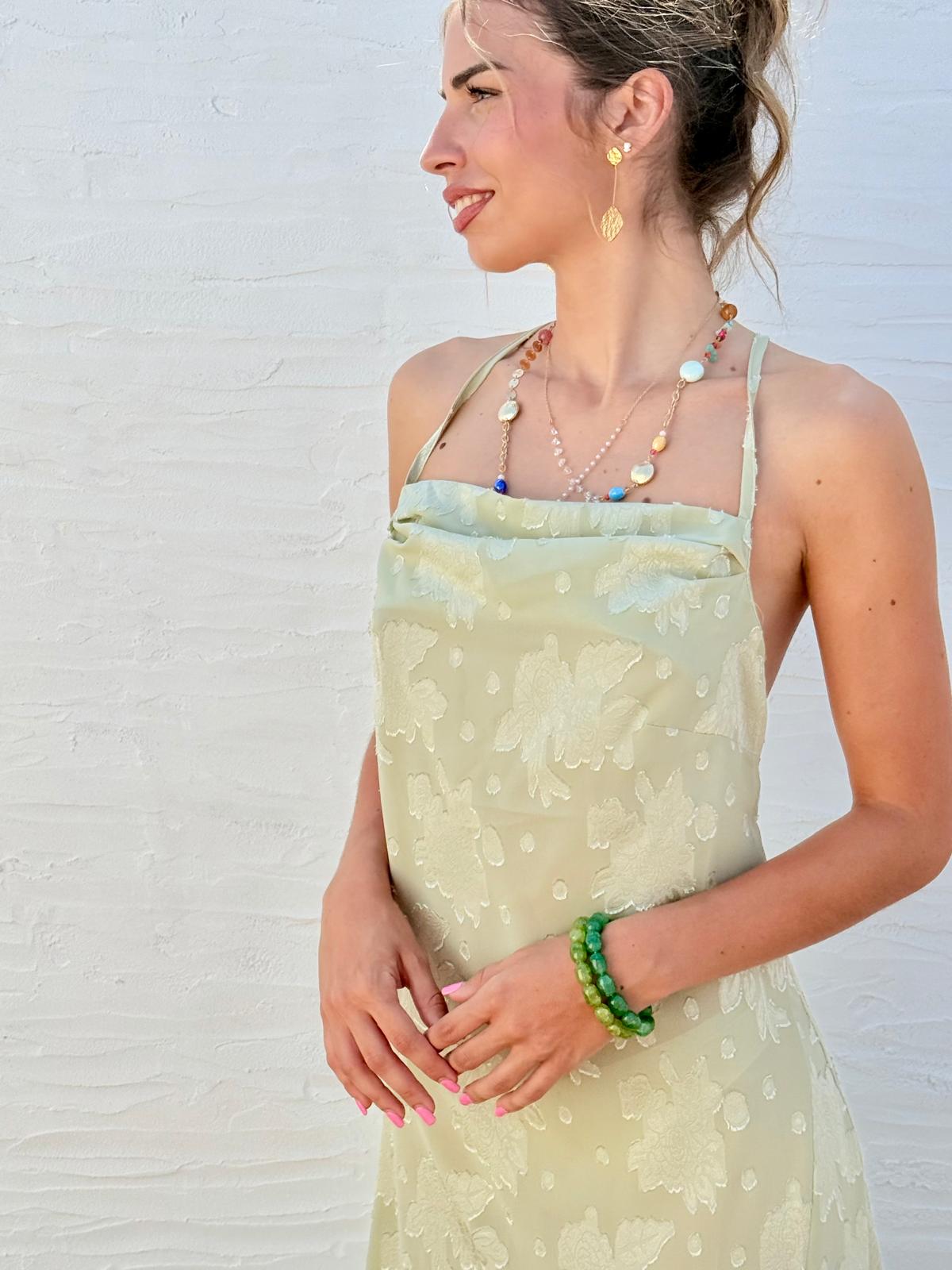 VESTIDO VERDE AGUA