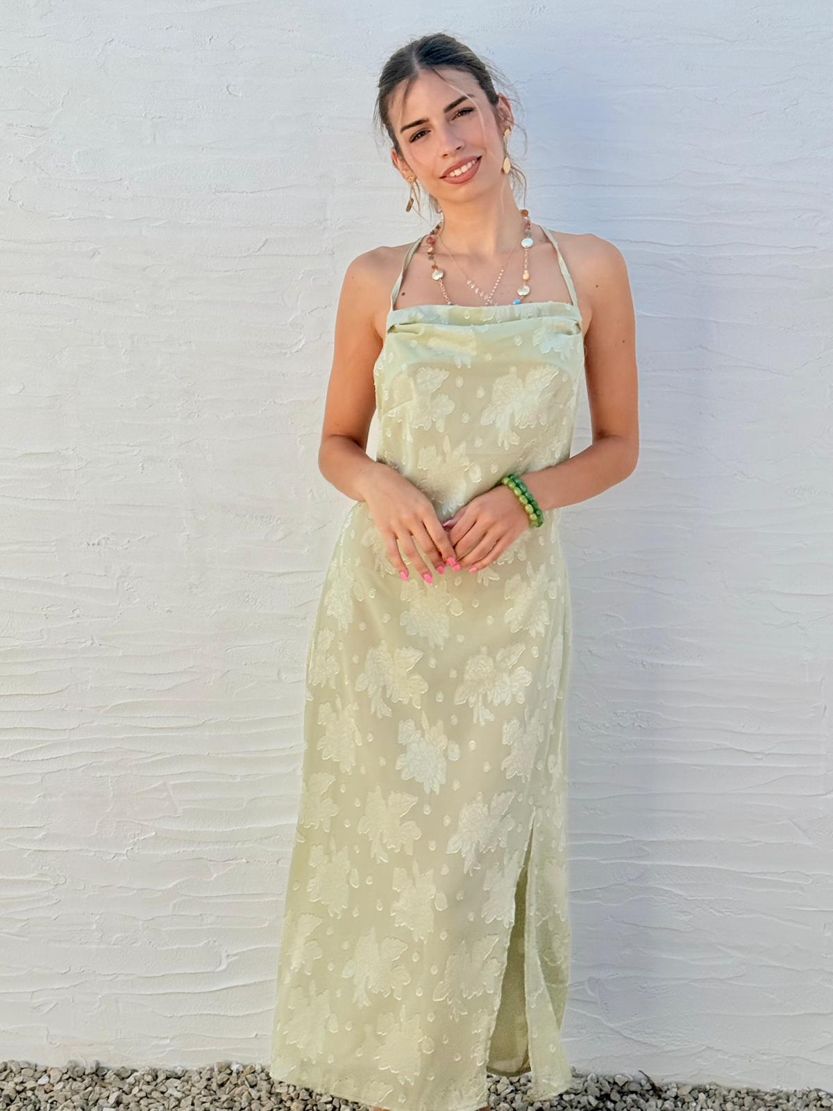 VESTIDO VERDE AGUA