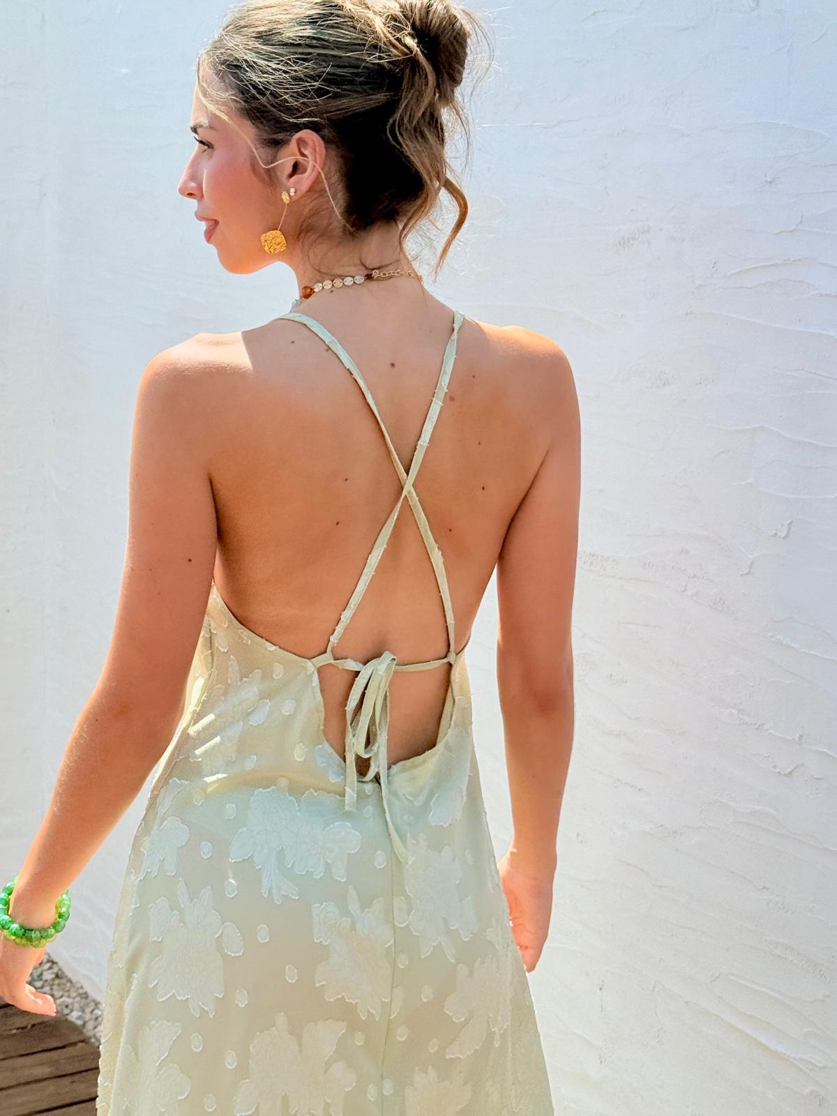 VESTIDO VERDE AGUA