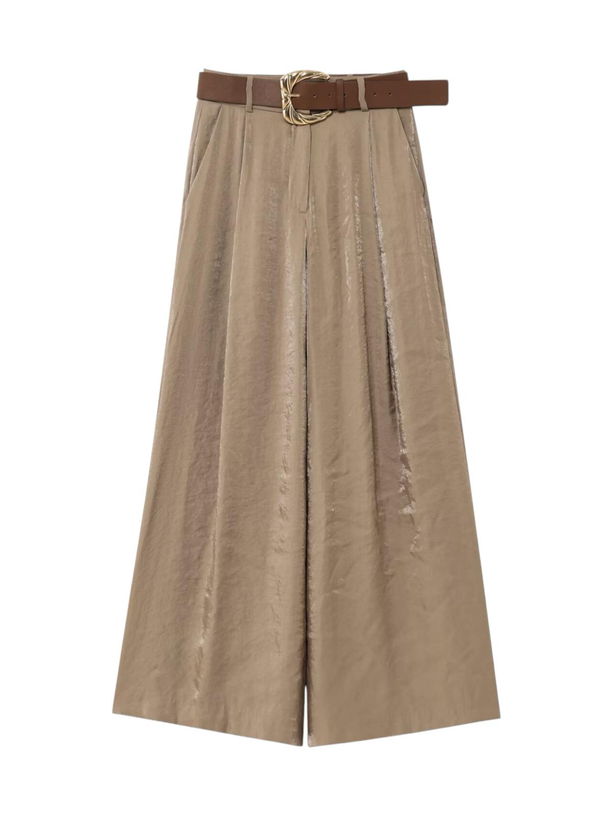PANTALON SATINADO CON CINTURON