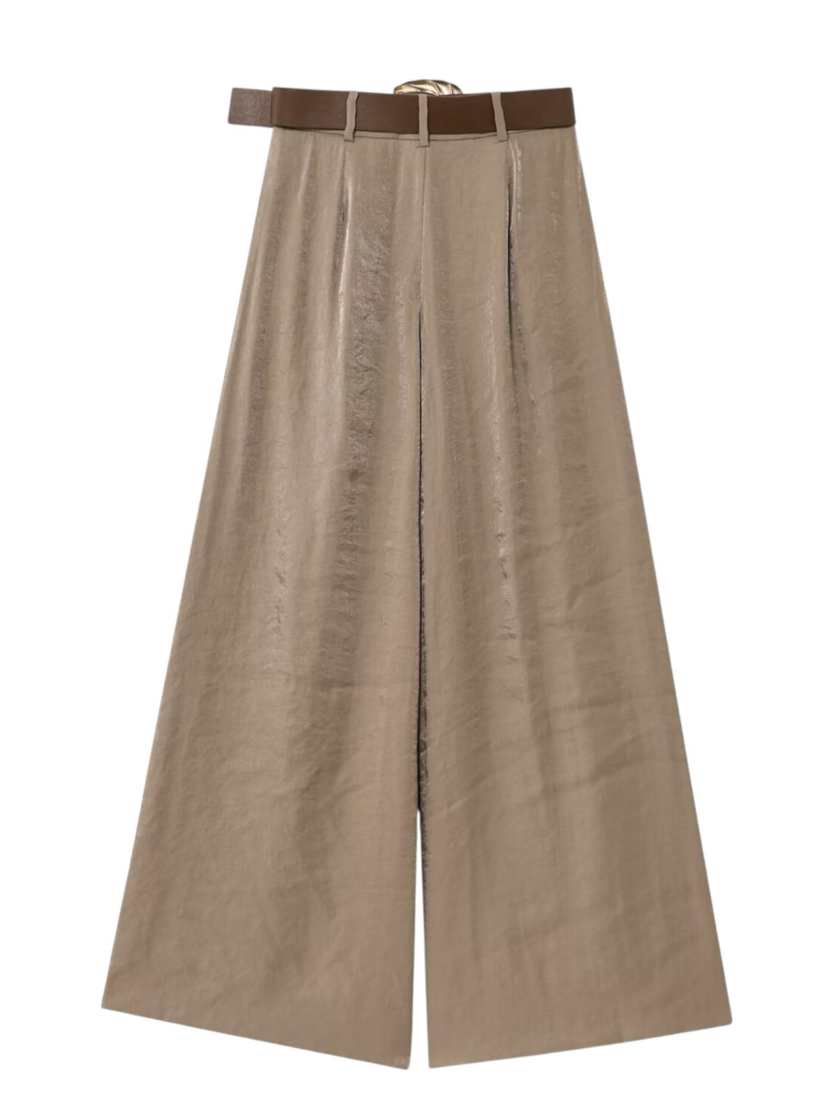 PANTALON SATINADO CON CINTURON