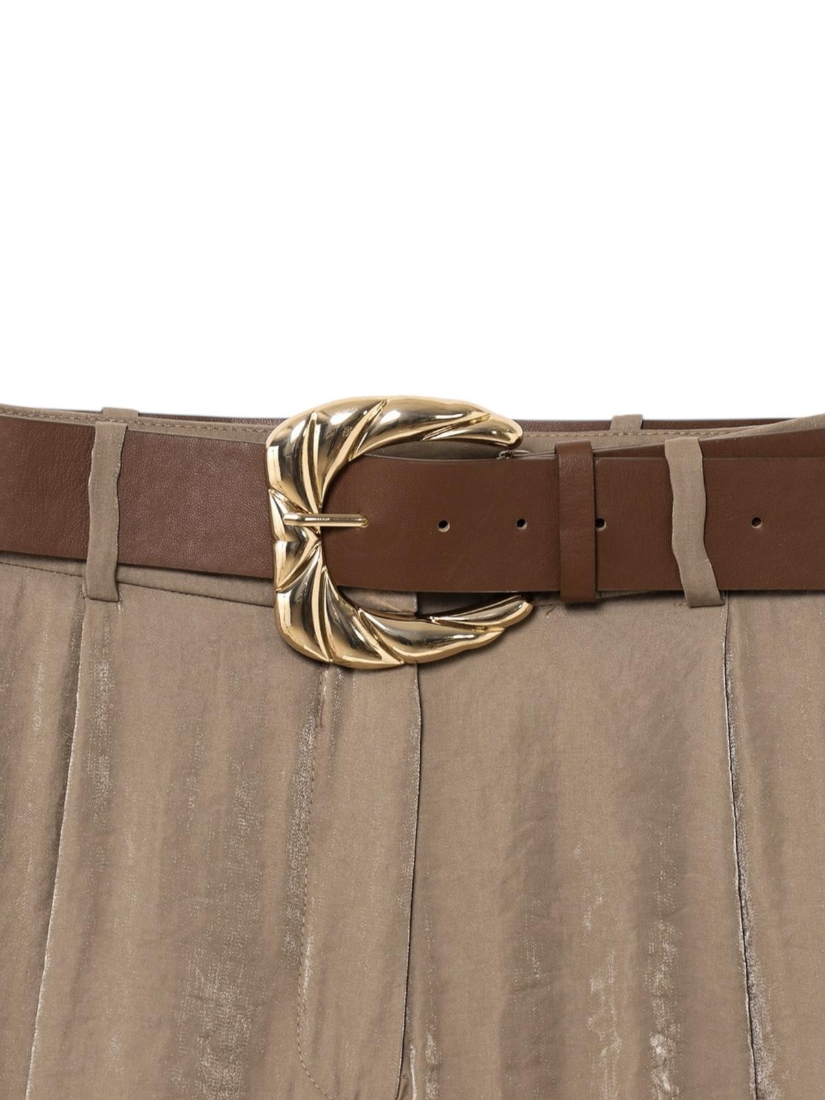PANTALON SATINADO CON CINTURON