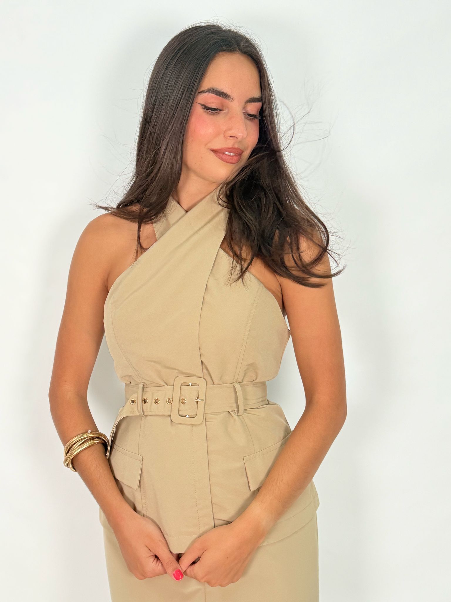 VESTIDO HALTER CINTURON 2