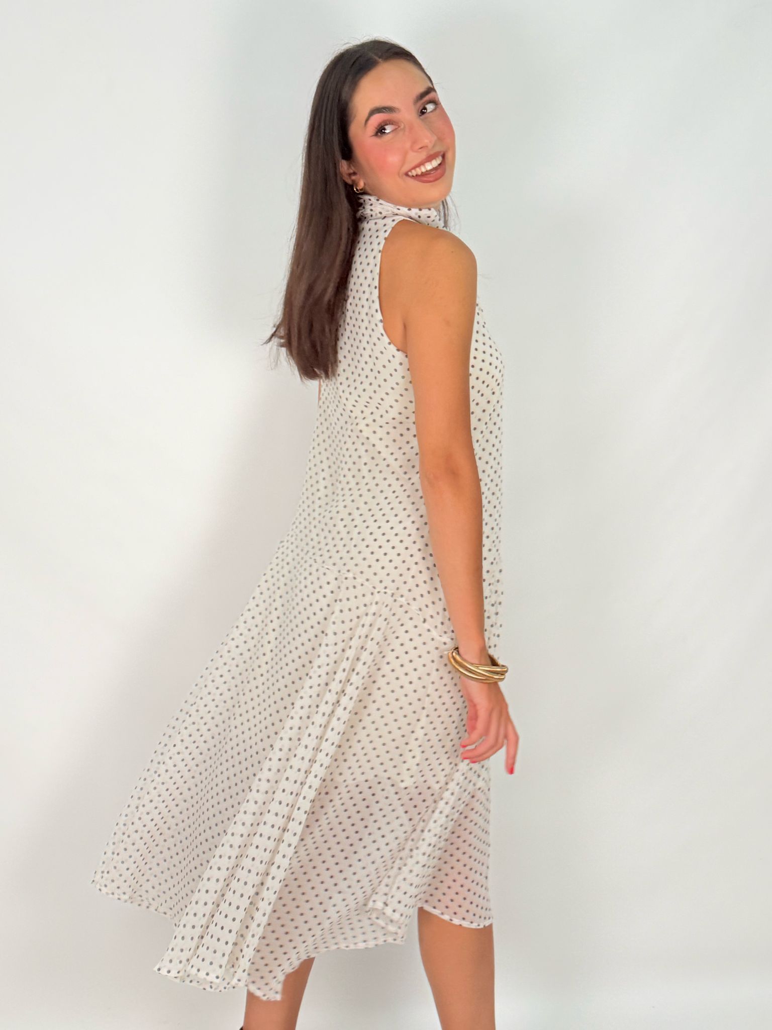 VESTIDO LUNARES MIDI