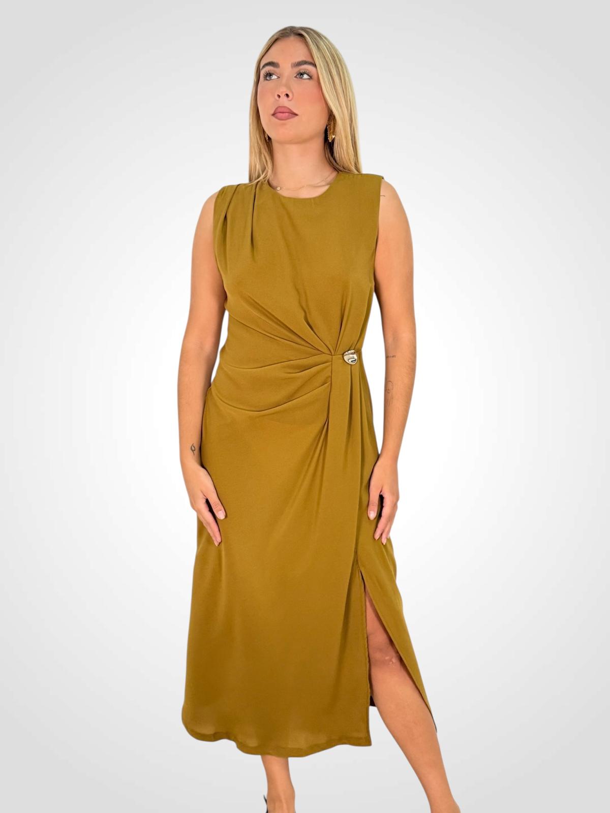 Vestido Camel Detalles frontal