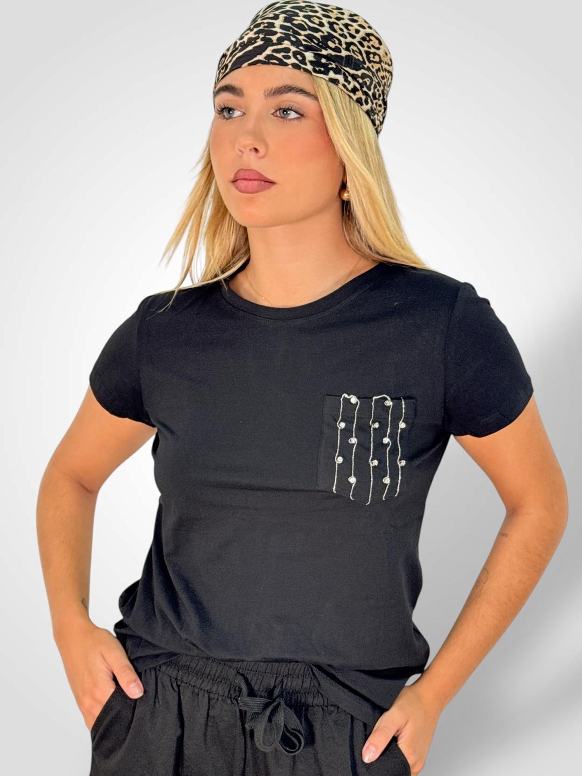 CAMISETA BOLSILLO BRILLO