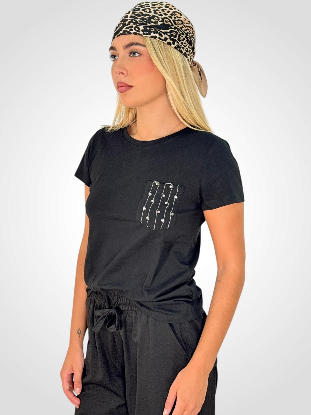 CAMISETA BOLSILLO BRILLO