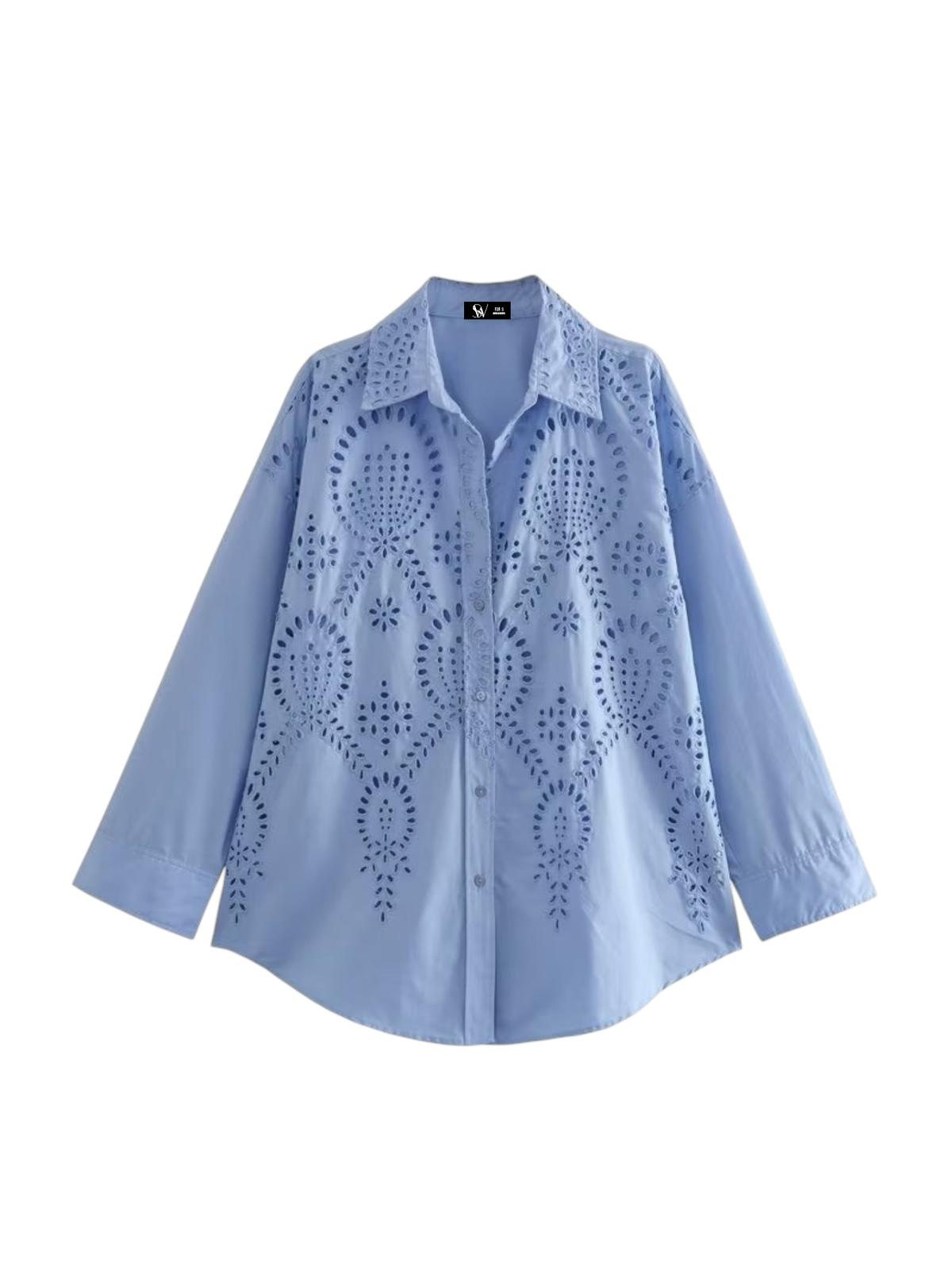 CAMISA OVERSIZE TROQUELADA