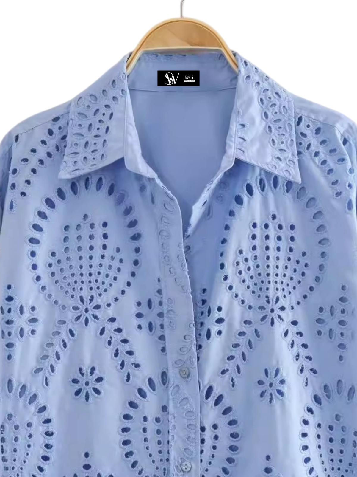 CAMISA OVERSIZE TROQUELADA