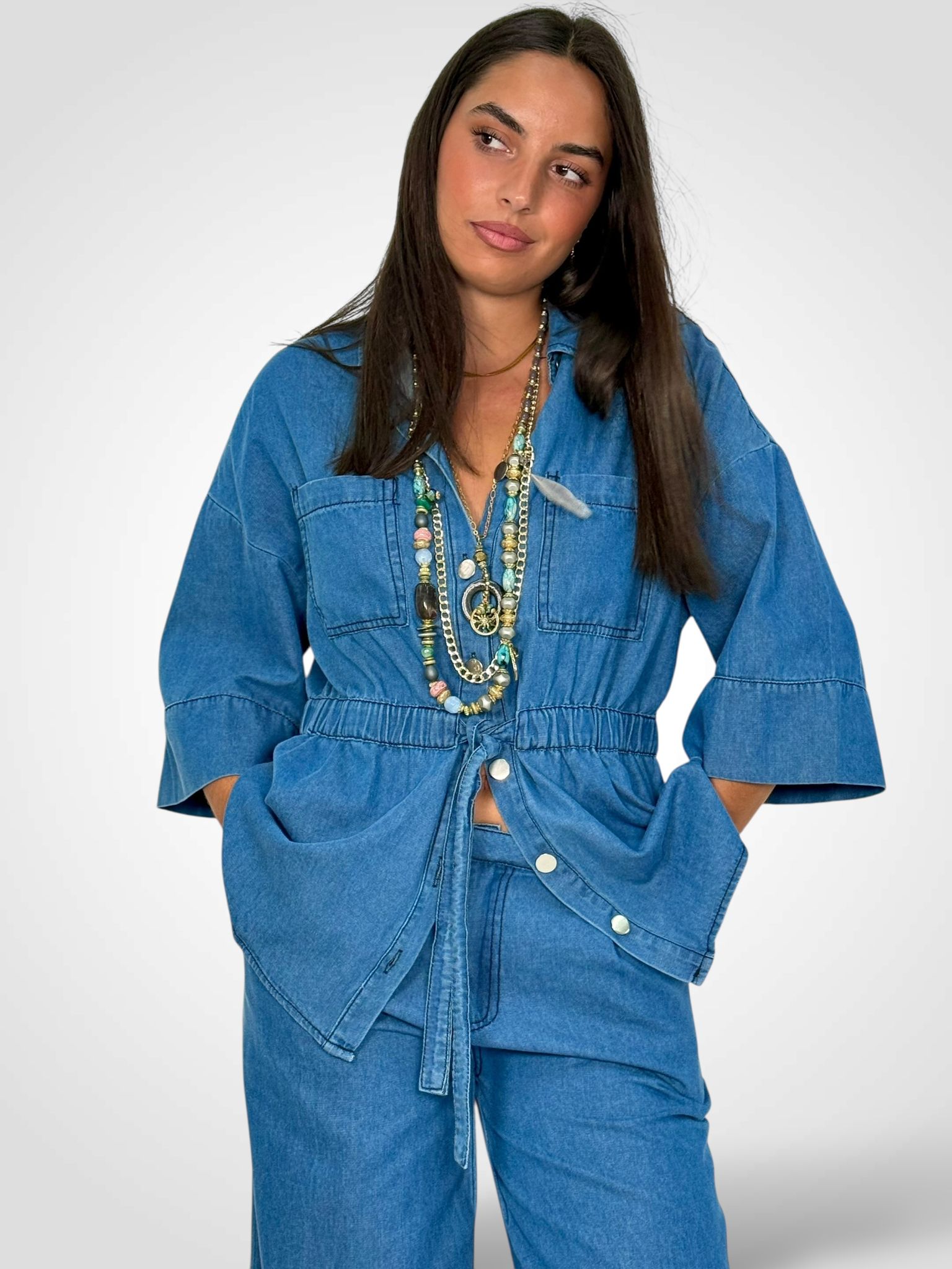 CHAQUETA DENIM FLUIDA