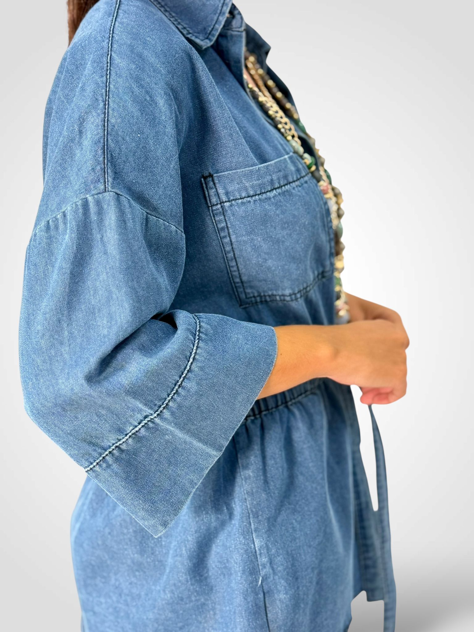 CHAQUETA DENIM FLUIDA
