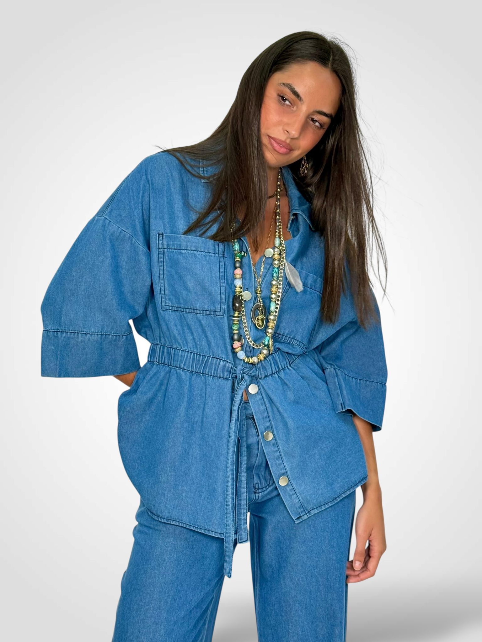 CHAQUETA DENIM FLUIDA