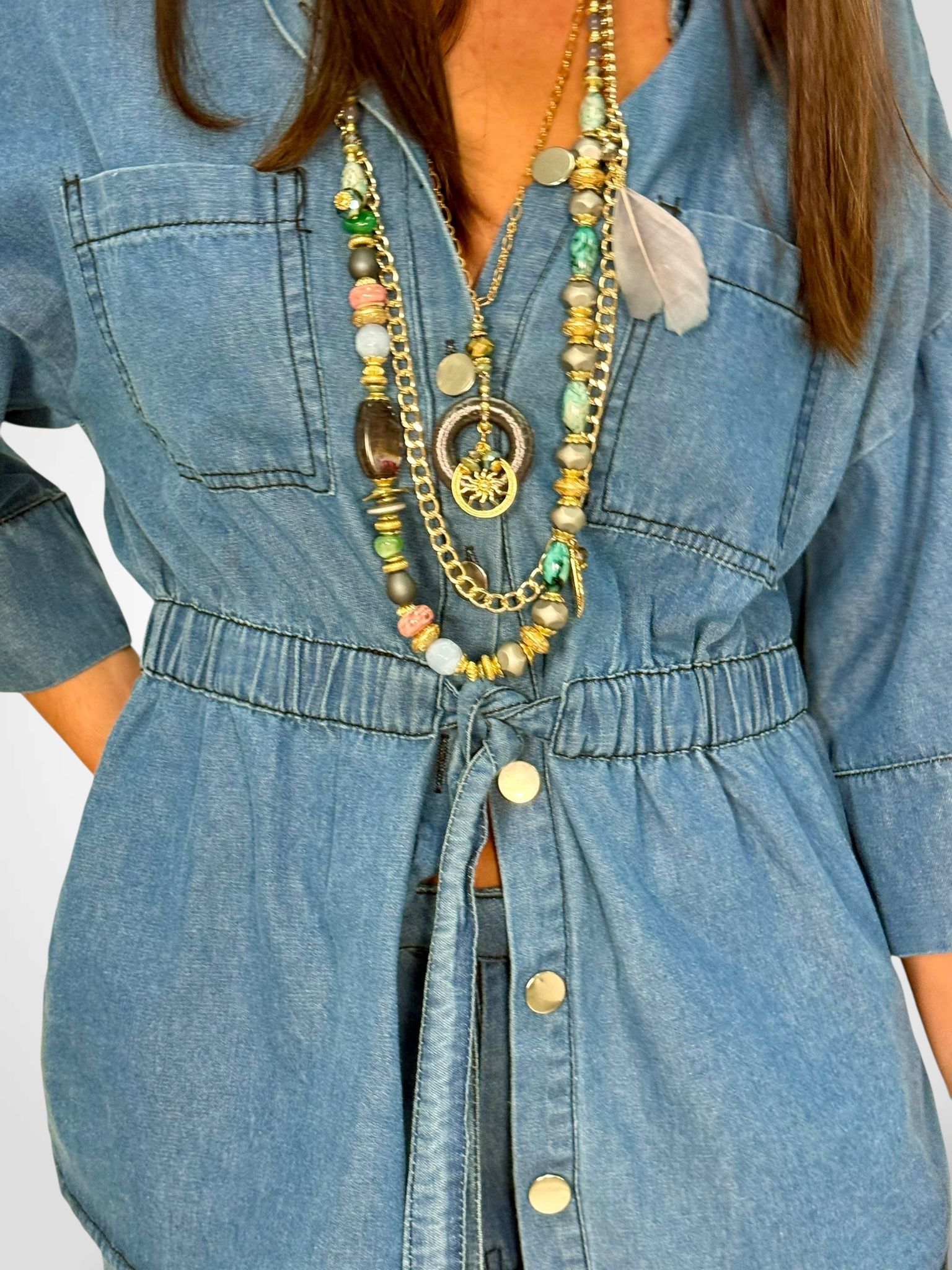 CHAQUETA DENIM FLUIDA