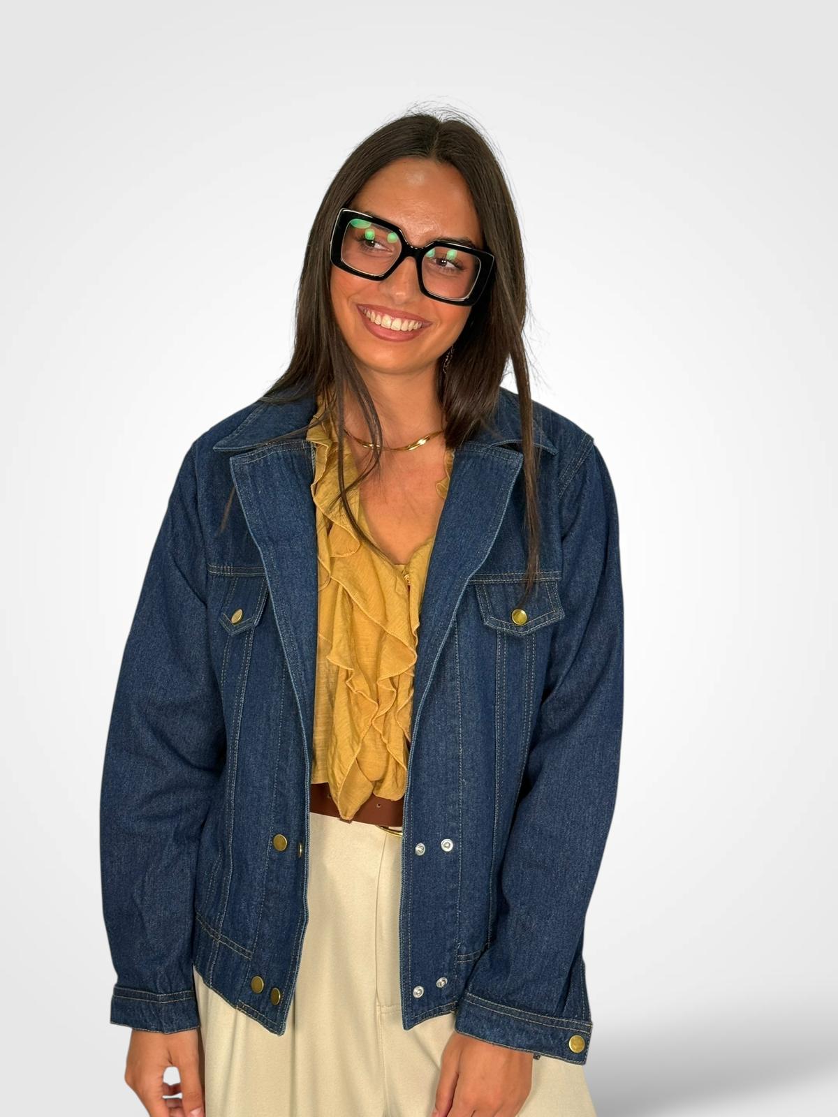 CHAQUETA DENIM OSCURO