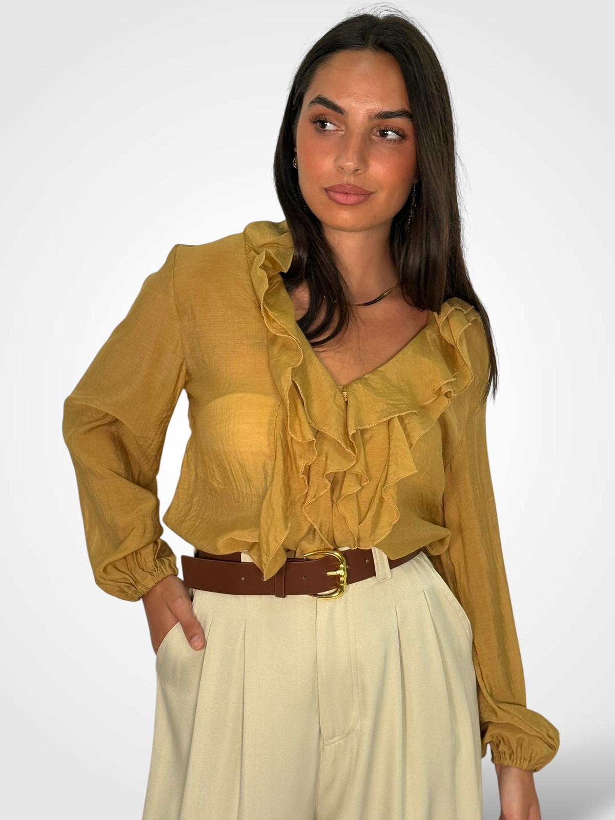CAMISA GASA VOLANTES