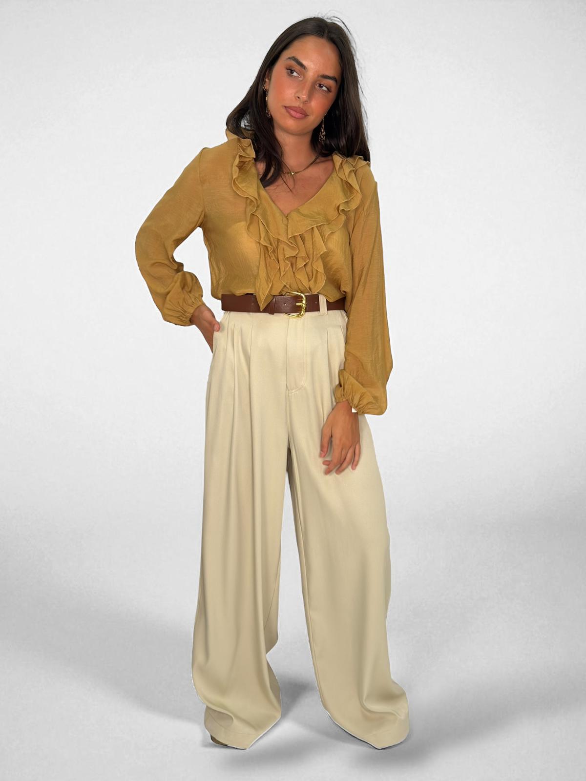 CAMISA GASA VOLANTES