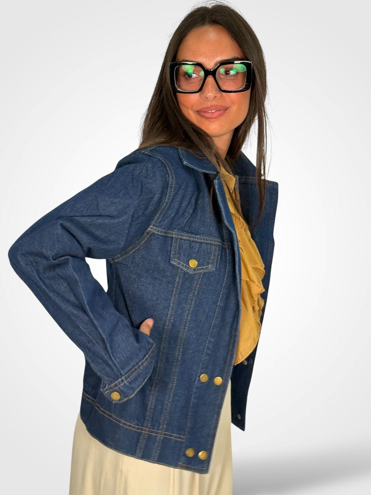 CHAQUETA DENIM OSCURO